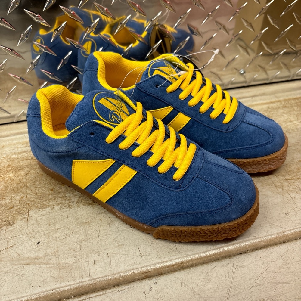 BNIB dunnit royal blue/yellow, 5-10US womens